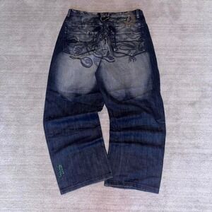 Super rare y2k baggy akademiks light washed jeans wide leg sz 38